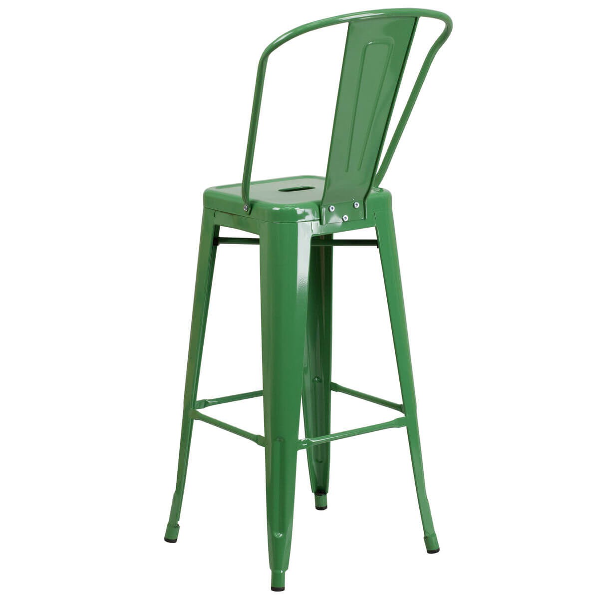 Green Bistro Style Metal Bar Stool