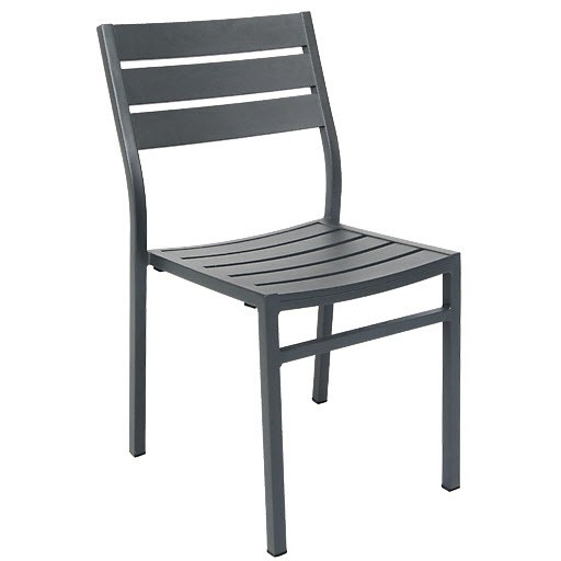 Aluminum Patio Chair in Dark Grey Finish