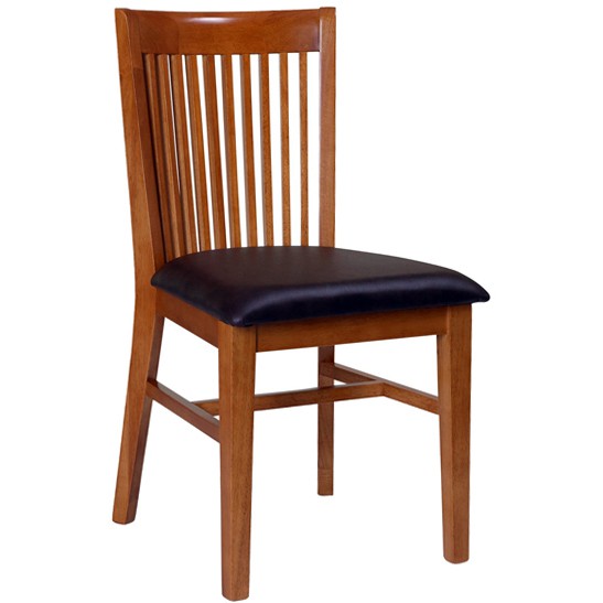 USA Made Elongated Back Wood Restaurant Chair
