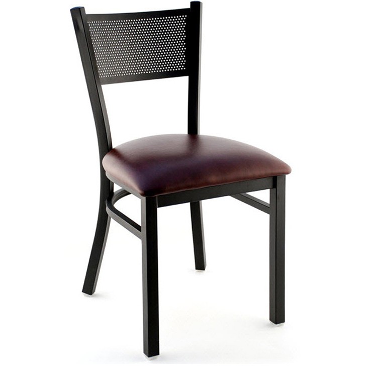 Metal Checker Back Restaurant Chair