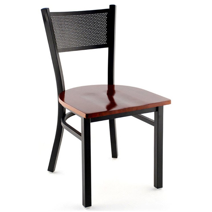 Metal Checker Back Restaurant Chair