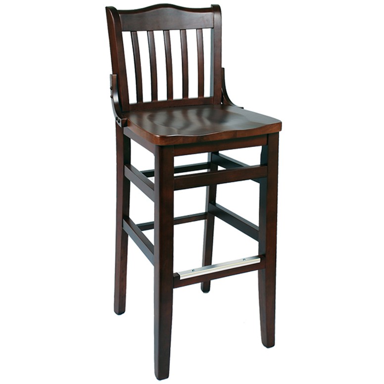Schoolhouse Wood Bar Stool