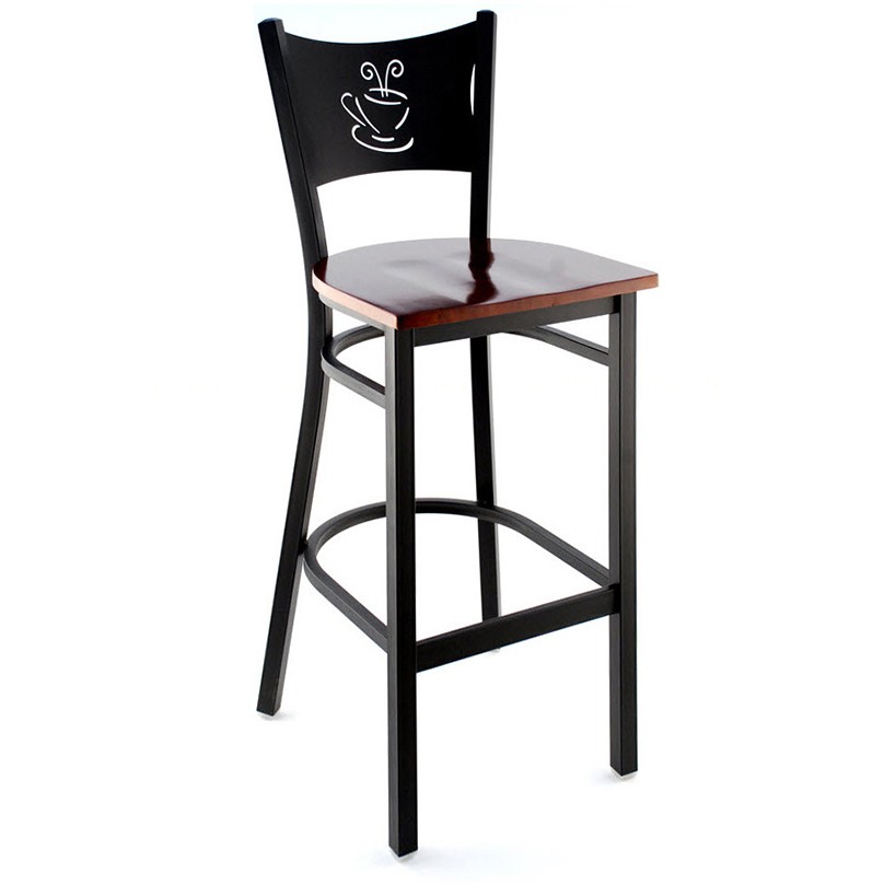Coffee Cup Metal Restaurant Bar Stool