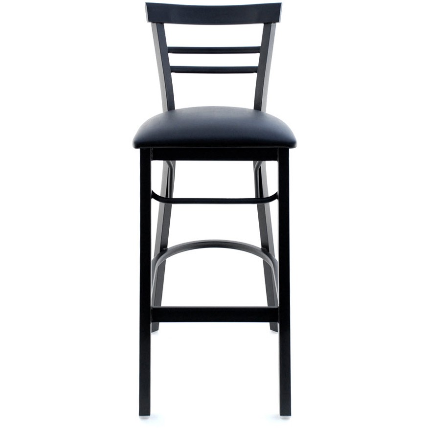 Rounded Ladder Back Metal Bar Stool