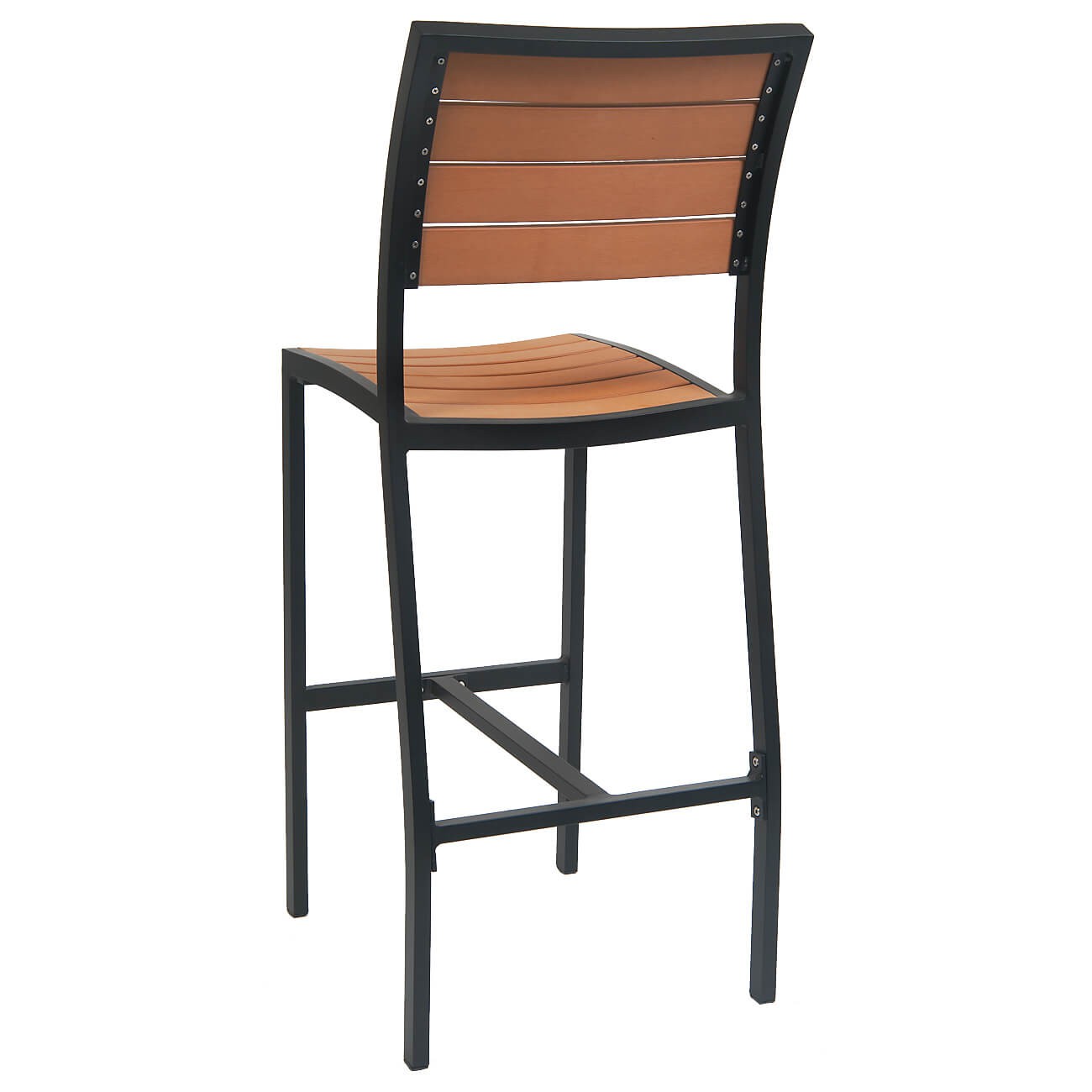 Black Aluminum Plastic Teak Bar Stool (1300 x 1300 Pixel)