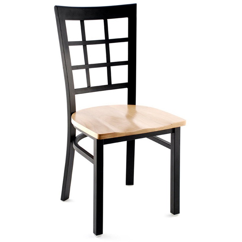 Window Back Metal Restaurant Chair