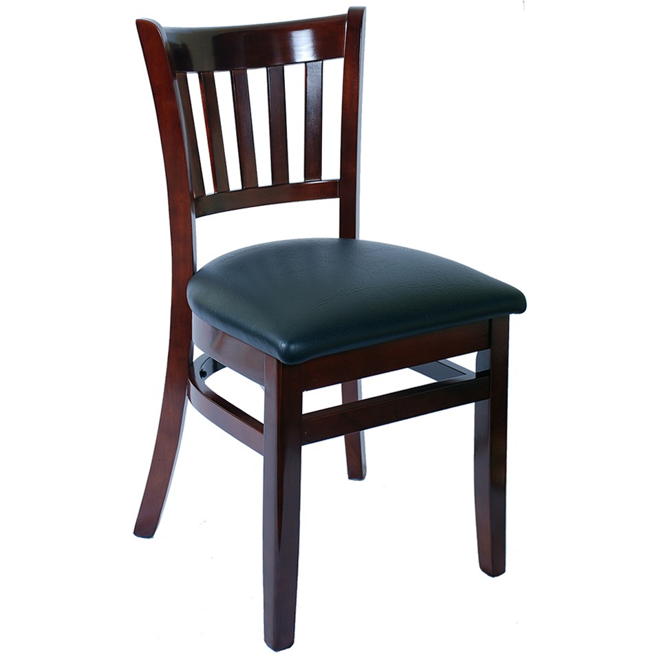 Wood Vertical Slat Restaurant Dining Chair