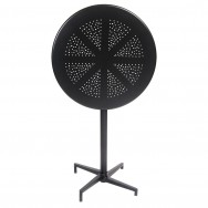 Restaurant Bar Height Tables Metal Folding Table In Black Finish Bar Height