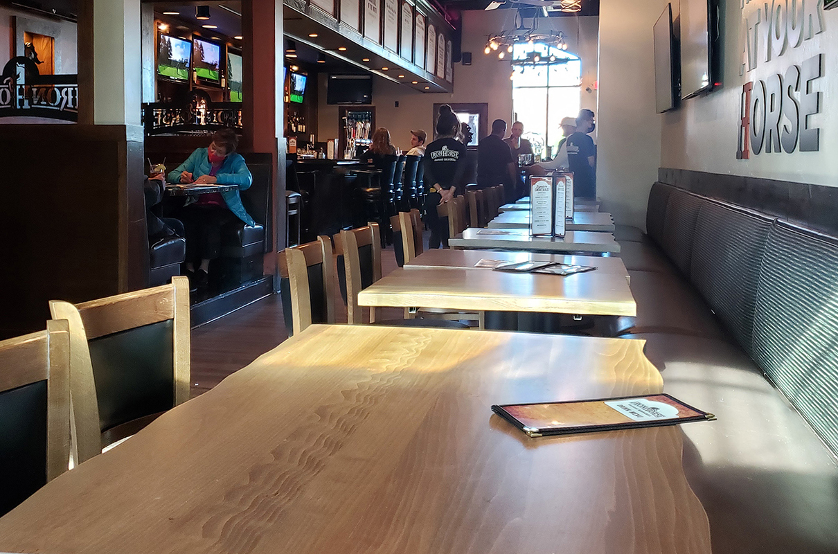 wood restaurant chairs and tables